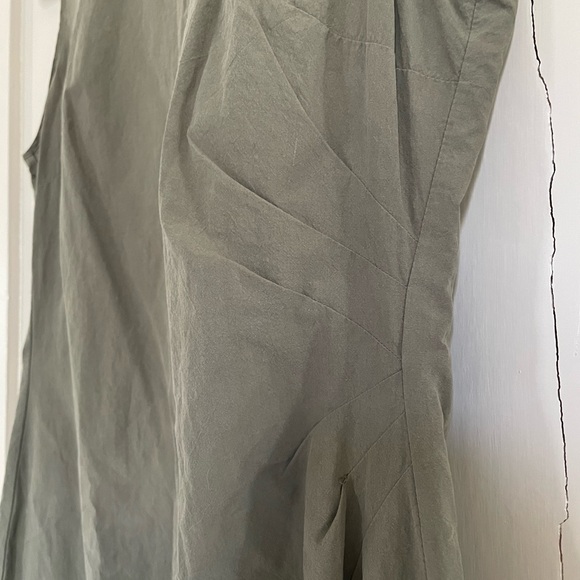 Sage Olive Green Sleeveless Sheath Midi Dress for Office Work Business Casual - Picture 5 of 9